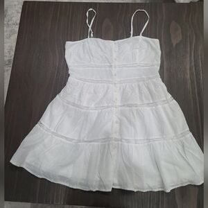 Aeropostale White Smocked Skirt